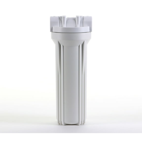 Hydronix HF3-10WHWH14, 10" White Housing with White Rib Cap For RO & Filtration Systems, 1/4" Ports