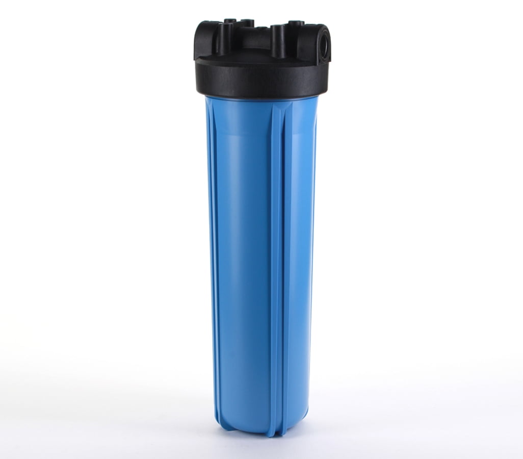 Hydronix HF45-20BLBK15 4.5" x 20" Water Filter Housing, Whole House Commercial or Industrial - 1.5" Port