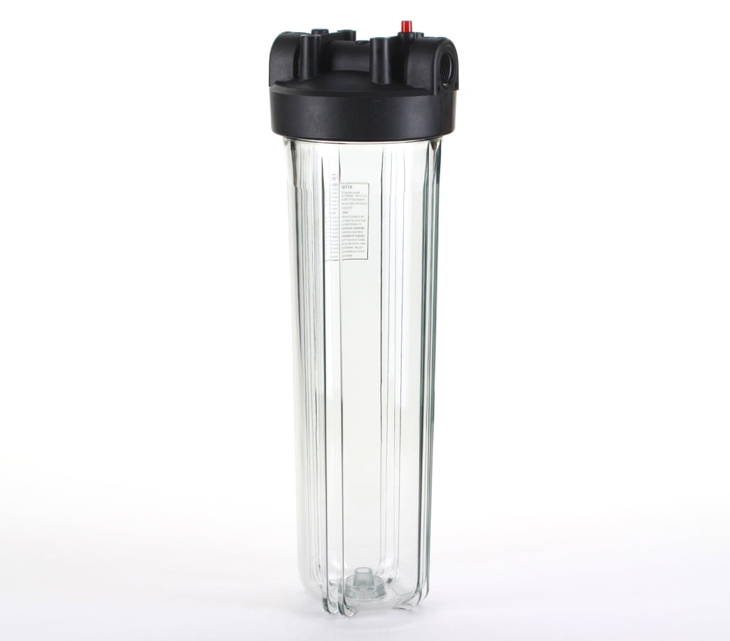 Hydronix HF45-20CLBK15 Water Filter Housing 20" Big Blue Size - 1.5" Ports, Clear Body