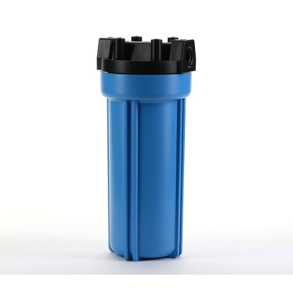 Hydronix HF5-10BLBK34 Water Filter Housing 10" NSF listed RO, Whole House, Hydroponics - 3/4" Ports, Blue Body