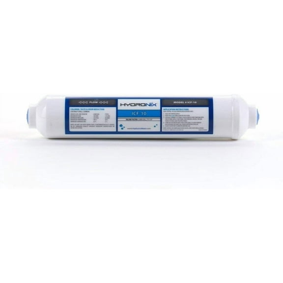 Hydronix Inline Carbon Taste & Odor Post Filter - 2-inch x 10-inch