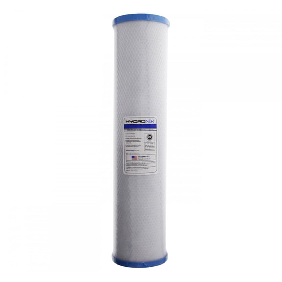 Hydronix SMCB-4520 NSF Coconut BIG BLUE Carbon Block Cyst Water Filter, 4.5" x 20" - 0.5 micron