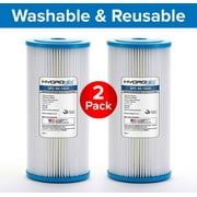 Hydronix SPC-45-1020 Whole House Pleated Sediment Water Filters 4.5 x 10 Reusable - 20 Micron, 2 Pack