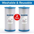 thumbnail image 1 of Hydronix SPC-45-1030 FXHSC R30-BB & RS6 Compatible Sediment Pleated Water Filter, Reusable 4.5 x 10 - 30 micron (2 Pack), 1 of 4