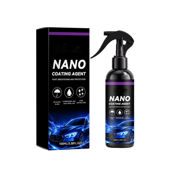 Hydrophobic Car Coating Spray 100ml Paint Protection Water Repellent Polish For Auto Exterior 1 Pack