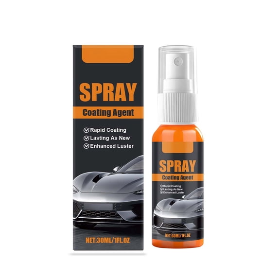 Hydrophobic Ceramic Car Coating Spray Kit with Microfiber Cloth | Easy-to-Use Water-Repellent Automotive Paint Protection for Shine, Gloss & Durable Finish on All Vehicle Types