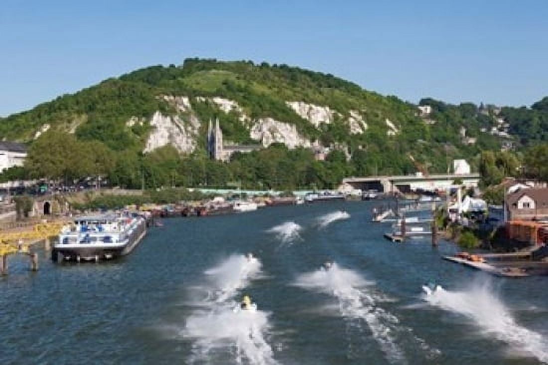 Hydroplane Tace Seine River Canvas Art - Walter Bibikow DanitaDelimont (36 x 24)
