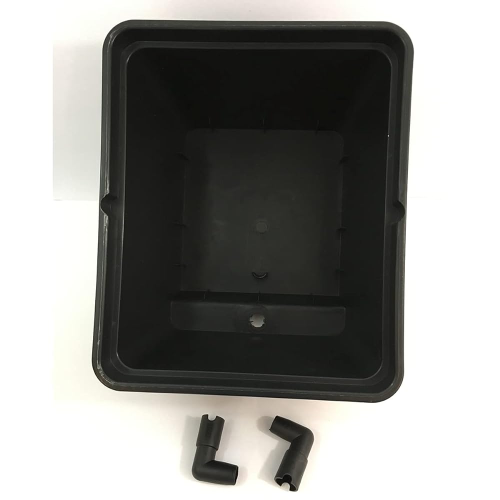 Hydroponic Bato Dutch Bucket, 11 Liter, With Siphon Elbows, 12" X 10" X