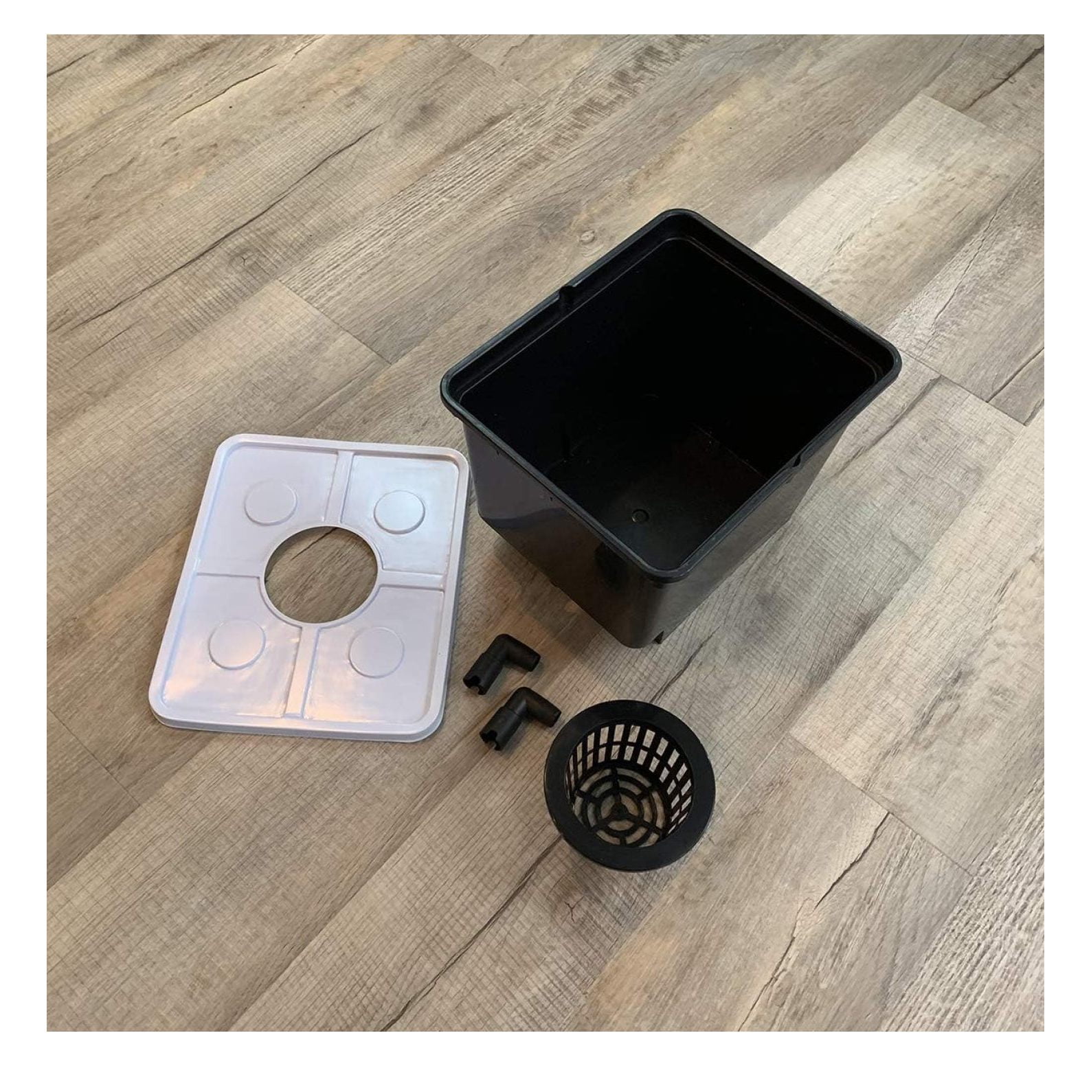 Hydroponic Bato Dutch Buckets, with Lids (Heavy Duty), 4" Net Pots and