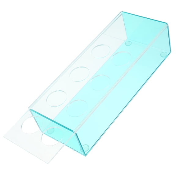 Clear Hydroponic Flower Vase Container for Home Decor, Plastic Box for Preserved Floral Arrangements and Plant Display
