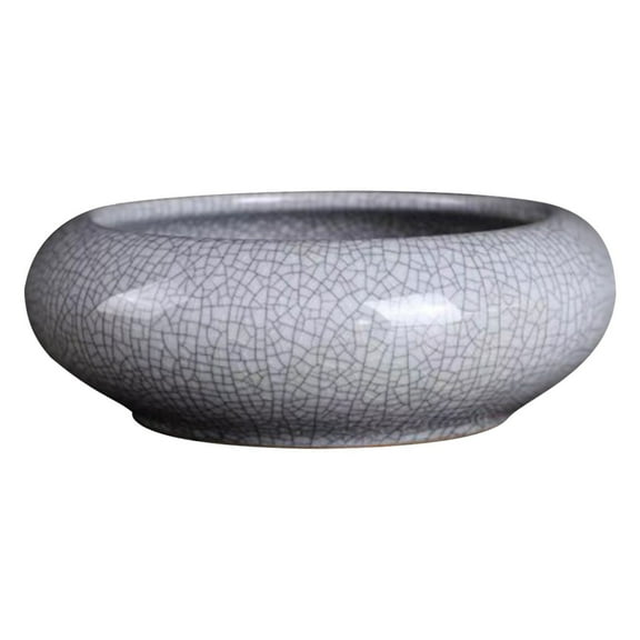 Hydroponic Flower Pot for Plants with Drainage Holes and Saucer for Healthy Root Growth Ceramic Planter for Indoor Herb Garden and Kitchen Countertop Decor