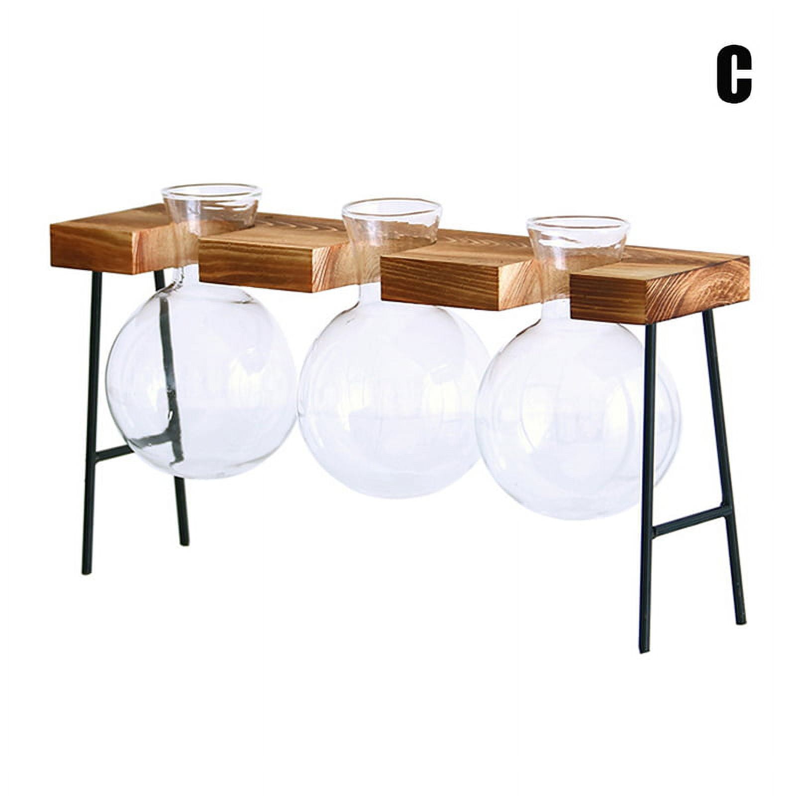 Hydroponic Glass Planters Vases Transparent Mini Home Glass Plant Pots