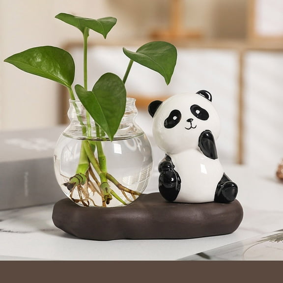 Hydroponic Glass Vase for Fresh Flowers, Plant Propagation & Home Decor, Clear Water Rooting Planter for Indoor Plants & Desktop, Style A, by IHXORA