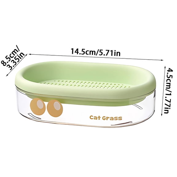 Hydroponic Grass Planter Cat Grass Grow Kit Indoor Herb Garden Growing Trays Soilless Wheatgrass Sprouter Pet Grass Planter for Cats Hydroponic System Starter Pots