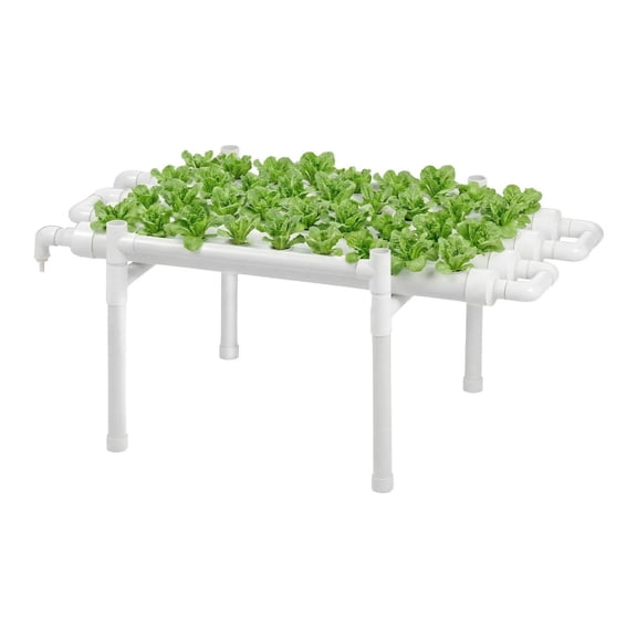 Hydroponic Grow Kit 36 Sites, 1-Tier UPVC Indoor Garden System with Timer, Light Blocking, Vegetable & Fruit Growing, Soil Free Home Planting