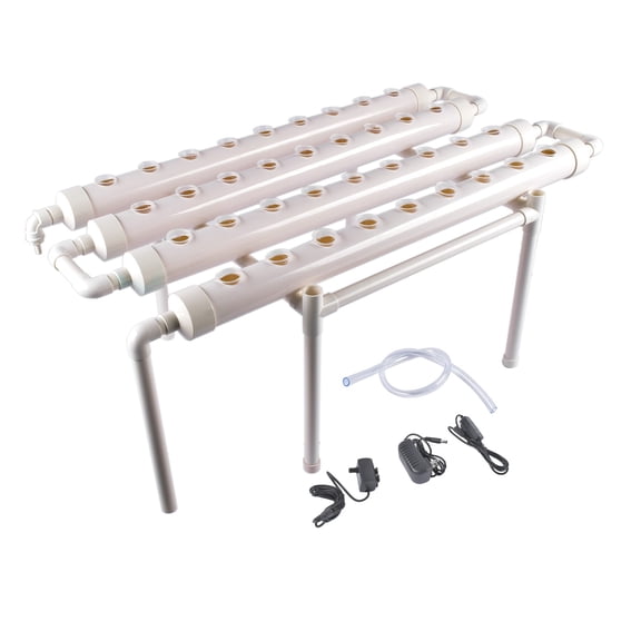 Hydroponic Grow Kit PVC Pipes Hydroponic Planting System w/Water Pump Pump Timer
