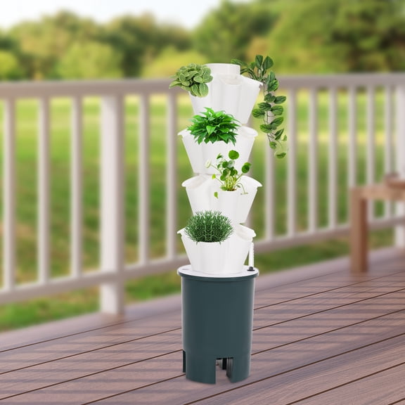 Hydroponic Growing Kit, 20-Site Vertical Garden, 1.59Gal Tank & 4.92ft Lift Pump, Includes Seedling Supplies, Indoor Use