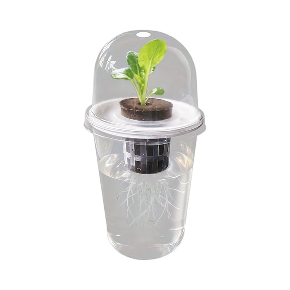 Hydroponic Growing Kit,5 Component Seed Pot System,Clear Plastic Cylinder for Indoor Garden