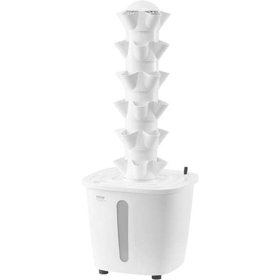 Hydroponic Growing System, 30 Pods Vertical 6 Tiers Hydroponic Tower, Home Hydronic Garden with Water Pump & Timer, Water Circulation Plants Germination Kit for Indoor Herbs Fruits & Vegetables