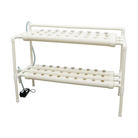 Hydroponic Growing System 54 Planting Sites Grow Kit 6 Pipes 2 Layers with 110V Water Pump