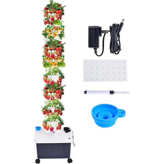 Hydroponic Growing System Tower,14 Layered Hydroponic Tower 70 Slots Vegetable Growth Planter Hydroponics Growing System, Hydroponics Towers Garden,Suitable for Balconies, Courtyards, Roofs