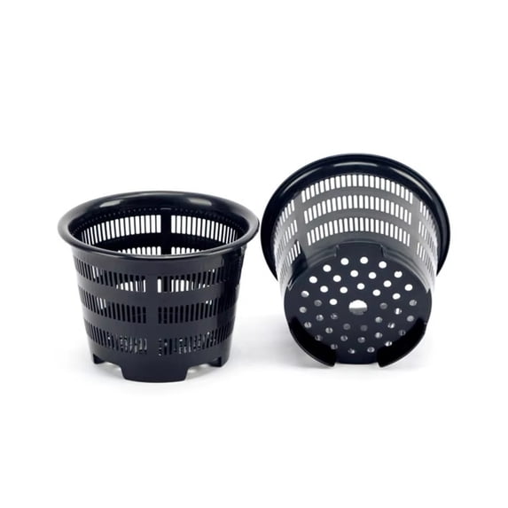 Hydroponic Net Pots Heavy Duty Plastic Mesh Cup for Aquaponics and Hydroponics System with Slotted Design for Root Growth Support and Drainage 10 Pack