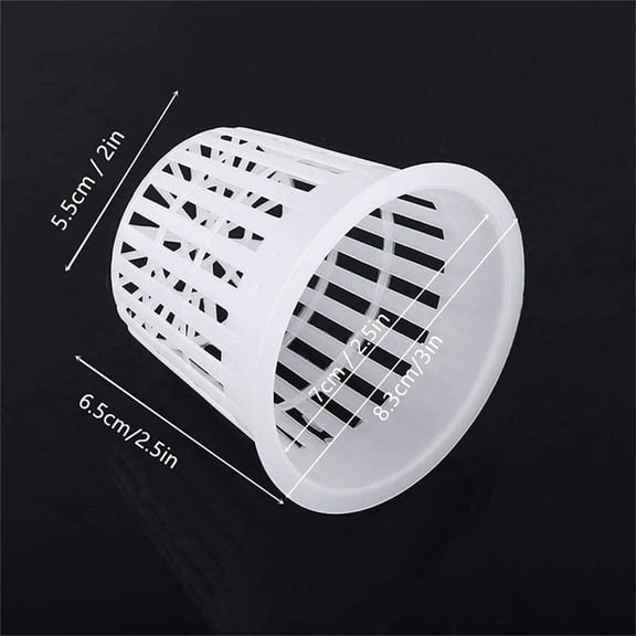 Hydroponic Net Pots Slotted Mesh Net Cups for Deep Water Culture DWC Systems Durable Plastic 2 in