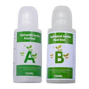 Hydroponic Nutrients A&B for Plant Growth, 200ml Total - Fertilizer for Indoor Hydroponics Garden & Growing Vegetables, Fruits, Flowers