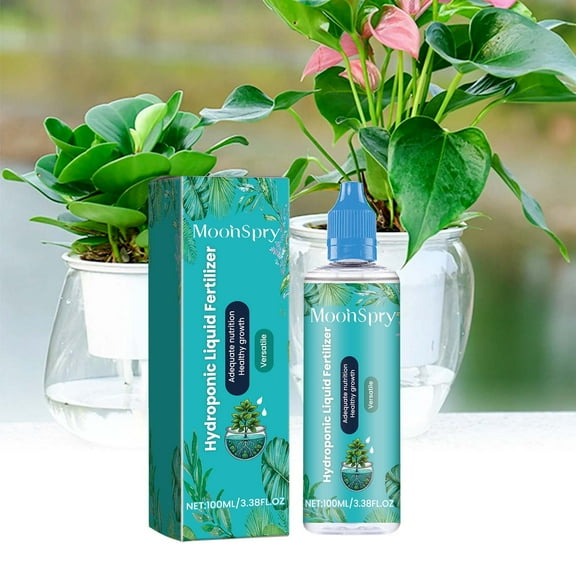 Hydroponic Nutrients Liquid Fertilizer 100ml, Indoor Plant Food for Water Propagation, Leaf Growth & Root Health, Nutrient Solution for Herbs, Vegetables