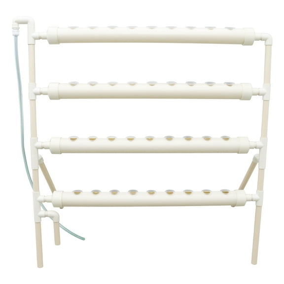Hydroponic Pipeline Vegetable Grow Machine 36 Plant Site Grow Kit Single Sided Terrace Type Vegetable Fruit Planter 4 Layers 4 Pipes with 110V Water Pump