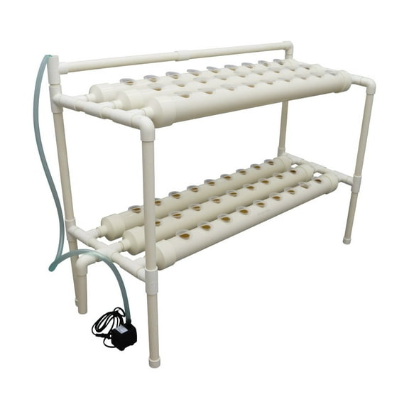 Hydroponic Pipeline Vegetable Grow Machine 54 Plant Site Grow Kit Vegetable Fruit Planter 6 Pipes 2 Layers