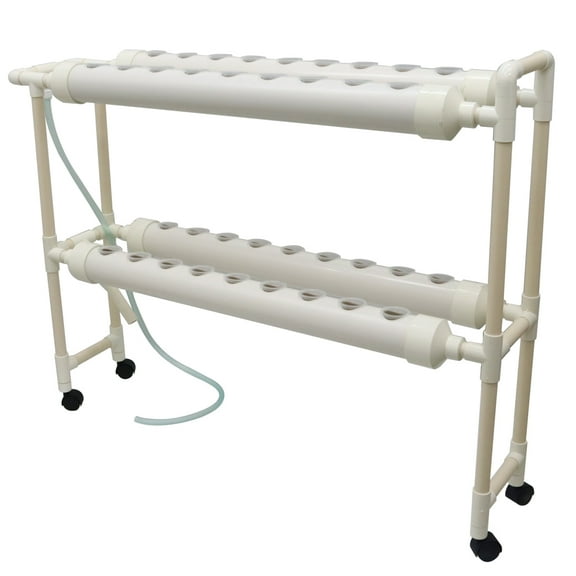 Hydroponic Pipeline Vegetable Grow Machine Plant Growing System 36 Sites Gardening Grow 2 Layers 4 Pipes with Casters 110V