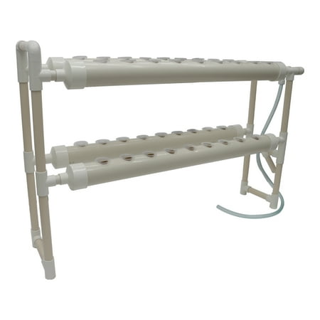 Hydroponic Pipeline Vegetable Growing System 36 Planting Sites Grow Kit 2 Layers 4 Pipes with 110V Water Pump