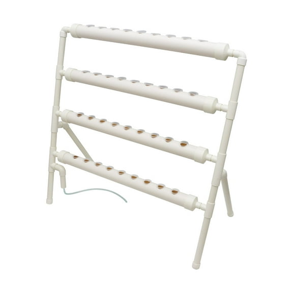 Hydroponic Pipeline Vegetable Planting Machine Single-Sided Terraced Type Four Tubes PVC 110V Water Pump