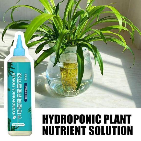 Hydroponic Plant Food Liquid Nutrients, 110ml Slow Release Formula, All Purpose Plant Fertilizer for Flowers, Vegetables and Garden Plants
