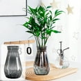 thumbnail image 1 of Hydroponic Plant Vase, Glass Look Self Watering Planter for Pothos and Lucky Bamboo, Faceted Shatterproof Desktop Flower Pot, Gray, 1 of 6