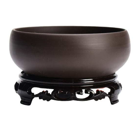 Hydroponic Planter Bowl, Ceramic Flower Pot with Stand for Bonsai Plants, Indoor Outdoor Use for Office Garden and Home Decor