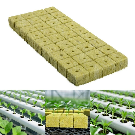 Hydroponic Rock Wool Board Efficient Soilless Cultivation Nutrient Block Greenhouse Soilless Cultivation High Water Retention Reusable
