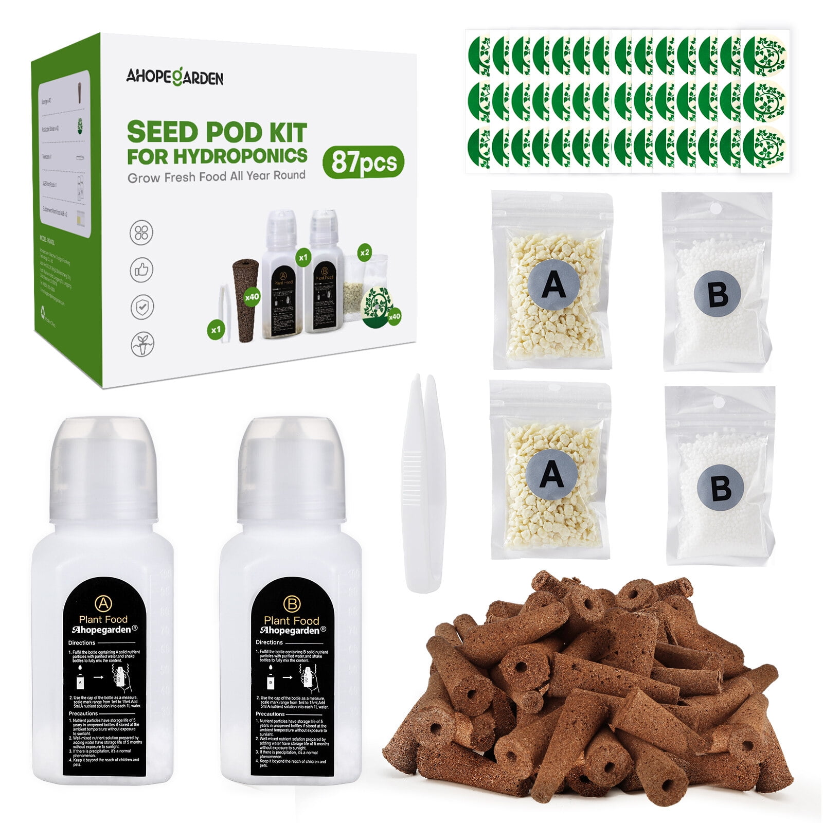 Hydroponic Sponges 1 Set Ahopegarden Hydroponics Growing Kit Hydroponic