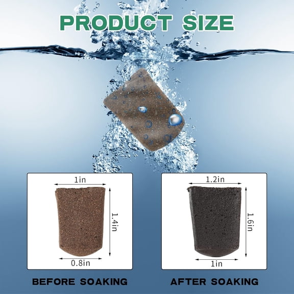 Hydroponic Sponges Grow Starter Pods Organic Growth Sponge Starter Plugs for Plant Cloning Growing(300 Pieces)