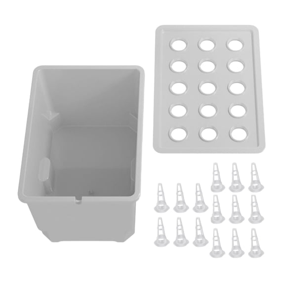 Hydroponic System Grower Kit PE Material with 15 Planting Baskets for Home Office Kitchen Herb Cultivation