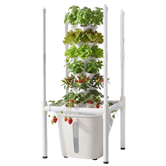 Hydroponic Tower, 30 Pods 6 Tiers Hydroponics Growing System Kit with ...