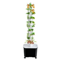 Hydroponic Tower Garden System 50L, 10-Tier 50 Pods Indoor Outdoor Planter, Automatic Timer Watering for Fruits and Vegetables