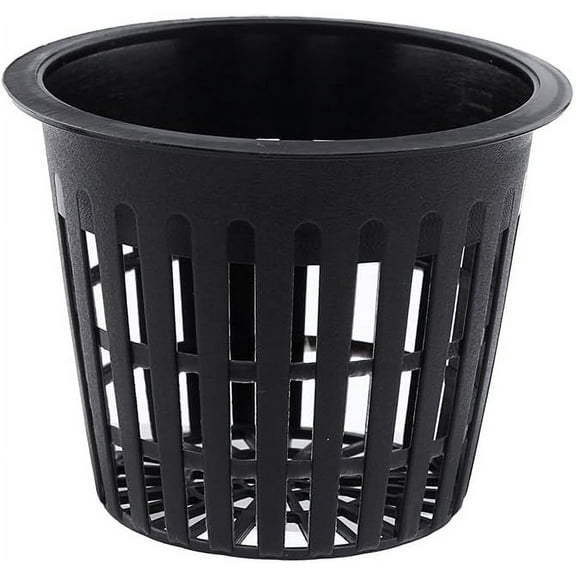 Hydroponics Container, Wide Lip Design Easy to Clean Net Pot for Drought Resistance (10PCS)