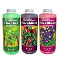 thumbnail image 1 of Hydroponics Flora Series Nutrient Fertilizers, 1 quart each with Essential Nutrients (3 Pack), 1 of 5