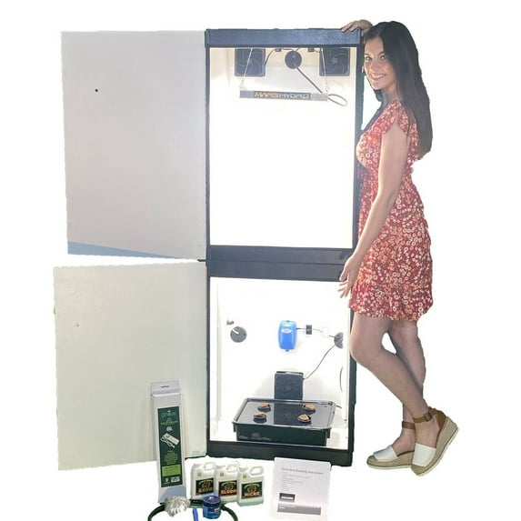 Hydroponics Grow Box - Growzilla 4 Plant Tall, Stealth, Automated, Vertical Hydroponic Grow System - Indoor Gardening Unit - Grow Your Own