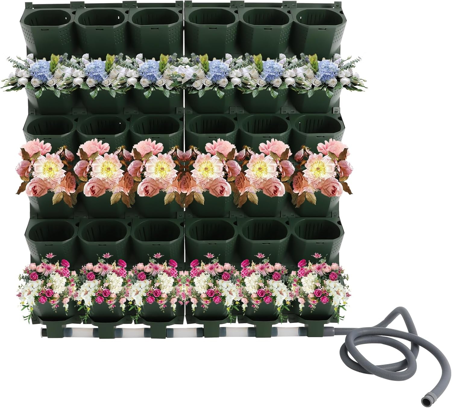 Hydroponics Growing System, 36 Wall-Mounted Vertical Garden Planter Set ...