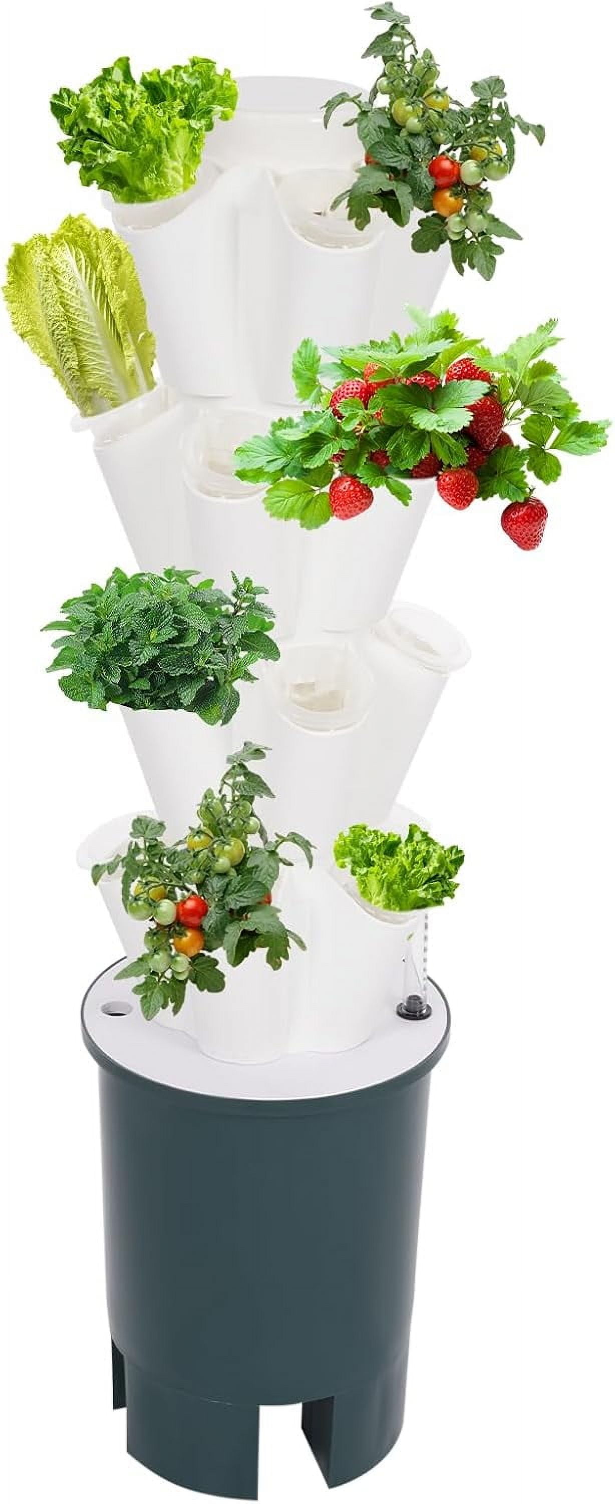 Vertical Hydroponics Growing System Kit 20-Hole Hydroponics Growing System  Indoor Garden - Vertical Plant Tower With Water Pump For Vegetables \u0026  Fruits Water Pump Garden, image size:1228x3000