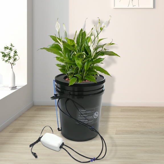 Hydroponics Growing System, Indoor/Outdoor 20L Water Tank, Double Outlet Air Pump, Floating Red Ball, Drip Irrigation, Healthy Plant Growth