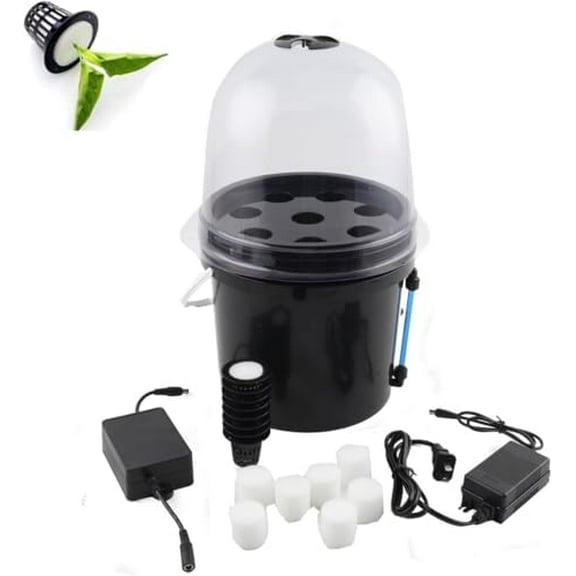 Hydroponics Seedling Cloning System Kit, 8 Holes Cloning System Aeroponic Propagation Kit, Fog Seedling Box, Soilless Hydroponic Equipment for Indoor Outdoor Garden Vegetables$$Garden & Patio